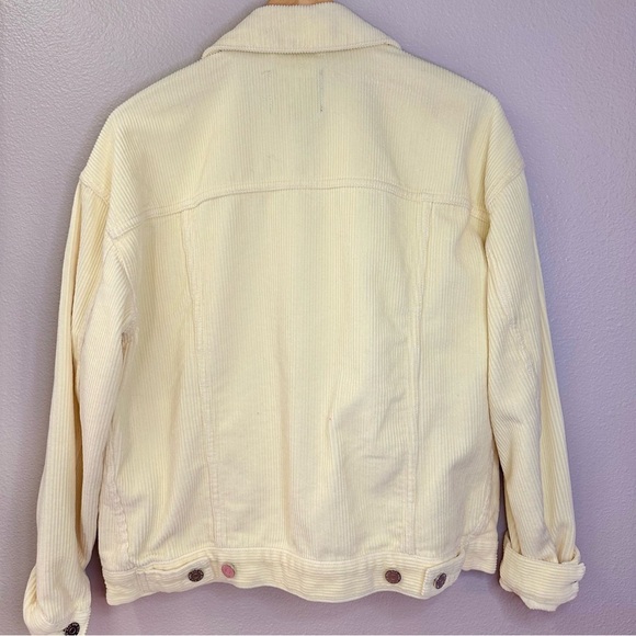 NWT Urban Outfitters BDG Pastel Yellow Corduroy Trucker Jacket - Picture 7 of 10